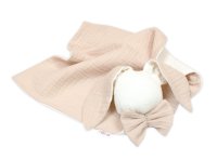 Baby Nellys Mušelínový mazlíček, Nature Zajíček, béžový/smetanový