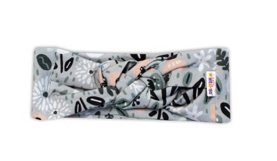 Baby Nellys Hand Made Dvouvrstvá proplétaná čelenka Palouček, mátová, 80/86