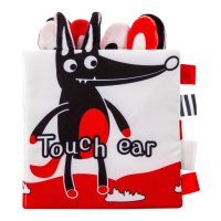 BocioLand Měkká, šustící, kontrastní knížka - Vlk