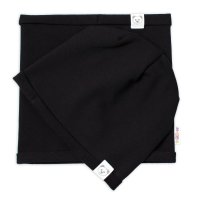 Baby Nellys Čepice s nákrčníkem bavlna, Little Bear,  černá