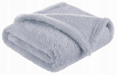 BocioLand Jemná fleecová dečka 80 x 100 cm - šedá