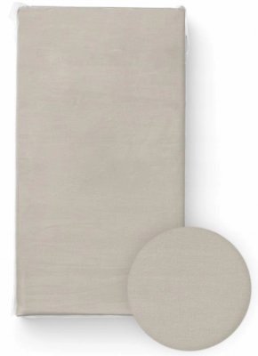 BocioLand Prostěradlo do postýlky, bavlna, béžové, 120 x 60 cm