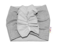 Baby Nellys Dětská čelenka Turban, šedá, 2 - 3 roky