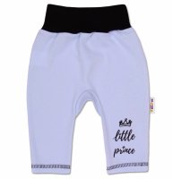 Baby Nellys Bavlněné tepláčky, Little Prince - modré vel.  68