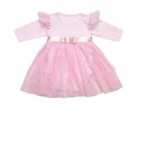 Baby Nellys Luxusní 4D slavnostní sada oblečení pro miminko Girl - růžová vel.  68