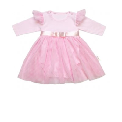 Baby Nellys Luxusní 4D slavnostní sada oblečení pro miminko Girl - růžová vel.  68