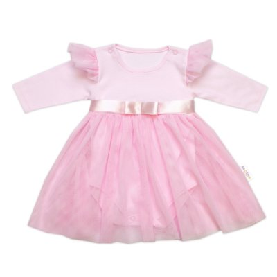 Baby Nellys Luxusní 4D slavnostní sada oblečení pro miminko Girl - růžová vel.  62