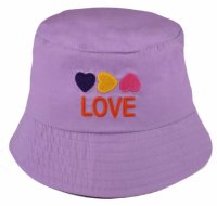 Baby Nellys Letní, jarní klobouček  Love - lila