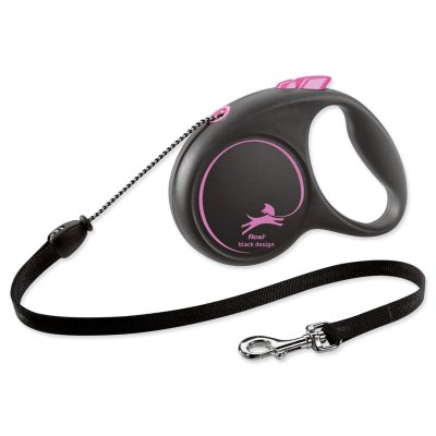 Flexi Black Design M lanko 5m  růžová do 20kg