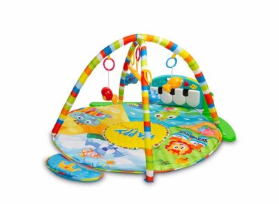 Toyz Vzdělávací edukační hrací podložka s hrazdičkou a se zvuky, Safari
