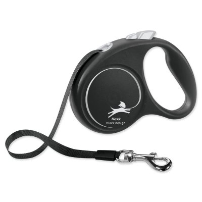Flexi Black Design S popruh 5m černá do 15kg