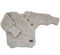 Kazum Pletený svetřík pro miminko s knoflíčky Lovely, prodloužené náplety