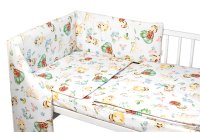 Baby Nellys Mantinel s povlečením Premium, 3D sada, Včelky a Berušky - bílá, 120x90cm