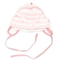 Baby Nellys Čepička pro miminko na zavazování, bavlna, Baby Stars, pastel rose, vel. 74/80 vel.  74/80