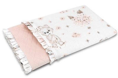 Miminu Oboustranná proš. deka Bavlna + Velvet 100 x 75 cm, Míša Baletka, pudrová