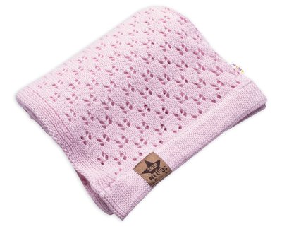 Baby Nellys Háčkovaná dečka ® - růžová