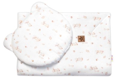 Baby Nellys Mušelínová sada GOOSE Teddy 30x35cm, 70x100cm, 2D, , bílá, Husičky