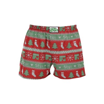 Styx Pánské trenky art klasická guma Vánoce pletené (A1658) L