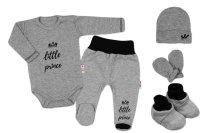 Baby Nellys 5D sada do porodnice Little Prince, 62 - šedá