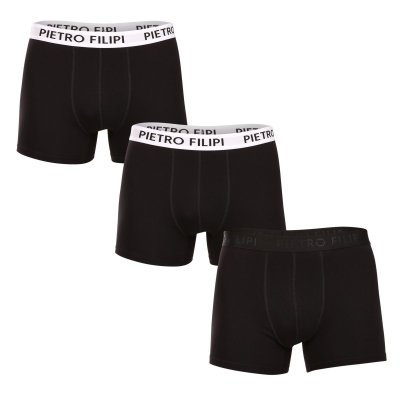 Pietro Filipi 3PACK pánské boxerky černé (3BCL007) M
