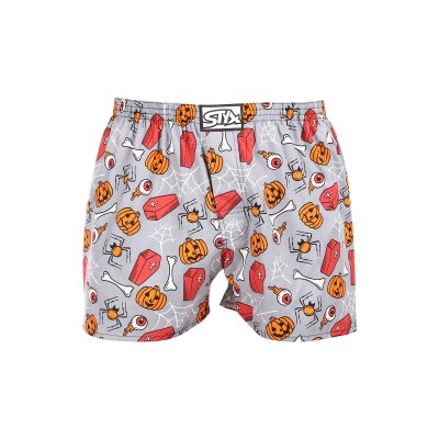 Styx Pánské trenky art klasická guma Halloween rakve (A1752) XXL
