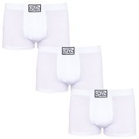Styx 3PACK pánské boxerky klasická guma bílé (3Q1061) XL