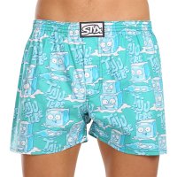 Styx Pánské trenky art klasická guma nadrozměr ledové kostky (E1657) 4XL