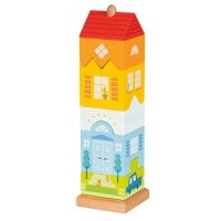 Goki Dřevěná pyramida z kostek Domeček