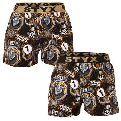 Styx 2PACK pánské trenky art / KTV sportovní guma (2BT1655) S