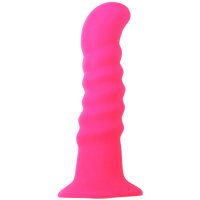 Silikonové dildo s přísavkou Hot Pink (18 cm)