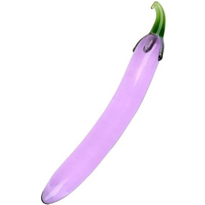 Skleněné dildo Mr. Eggplant (19 cm)