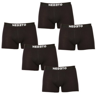 Nedeto 5PACK pánské boxerky černé (5NB001b) XXL