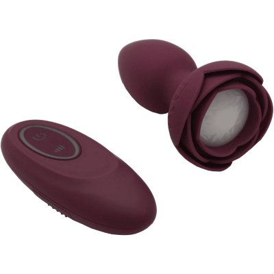 Svítící anální kolík s dotykovým tlačítkem Rose 9,5cm