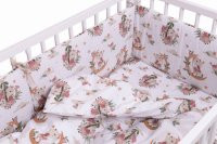 Baby Nellys Mantinel s povlečením, bavlna, 3 D sada, Bunny Star, , bílá, 135x100cm