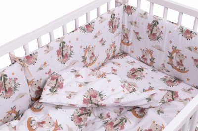 Baby Nellys Mantinel s povlečením, bavlna, 3 D sada, Bunny Star, , bílá, 135x100cm