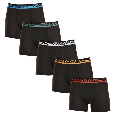 Gianvaglia 5PACK pánské boxerky černé (GVG-5008) XL