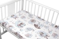 Baby Nellys 6D sada do postýlky + MAZLÍK, 135x100 Zvířátka na mráčku, modrá