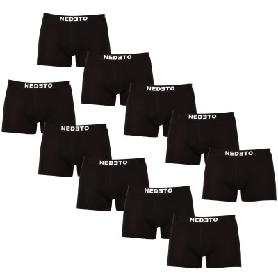 Nedeto 10PACK pánské boxerky černé (10NB001b) L