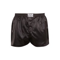 Styx Pánské trenky klasická guma saténové černé (C960) M