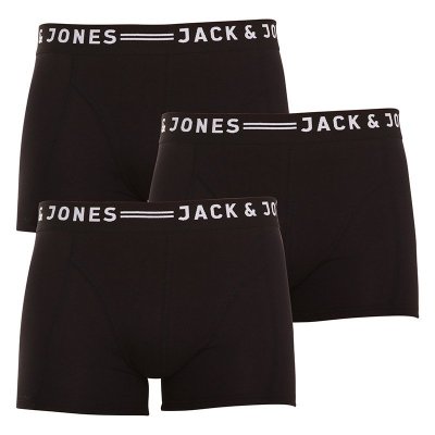 Jack and Jones 3PACK pánské boxerky černé (12081832 - black/black) L