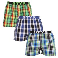 Styx 3PACK pánské trenky sportovní guma vícebarevné (3B11789) M