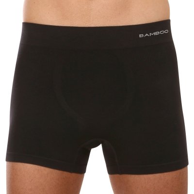Gino Pánské boxerky bezešvé bambusové černé (54005) XL