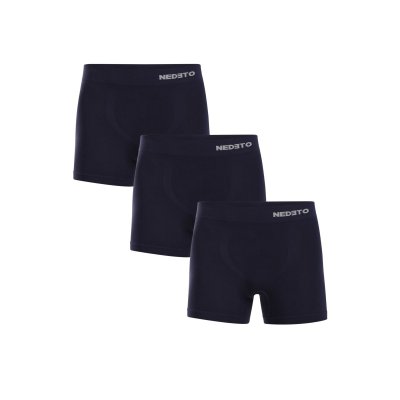 Nedeto 3PACK pánské boxerky bezešvé bambusové modré (3NDTB002S) M