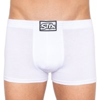 Styx Pánské boxerky klasická guma bílé (Q1061) XL
