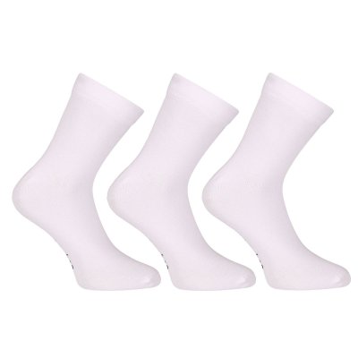 Nedeto 3PACK ponožky kotníkové bambusové bílé (3PBK02) M