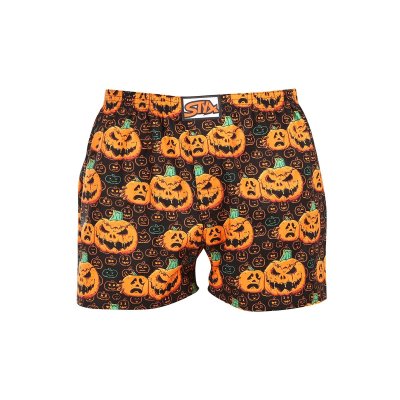 Styx Pánské trenky art klasická guma Halloween dýně (A1755) XL