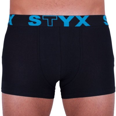 Styx Pánské boxerky sportovní guma nadrozměr černé (R961) 3XL