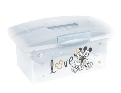 Keeeper Přenosný box s organizérem Mickey Mouse , transparentní/modrá