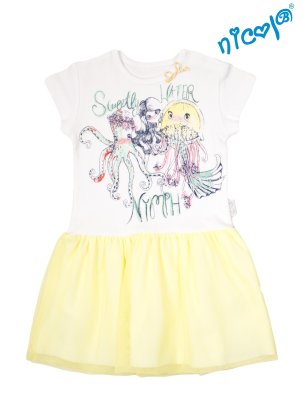 Nicol Dětské šaty , Mořská víla - žluto/bílé, vel. 122