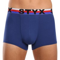 Styx Pánské boxerky sportovní guma tmavě modré trikolóra (G1968) XL